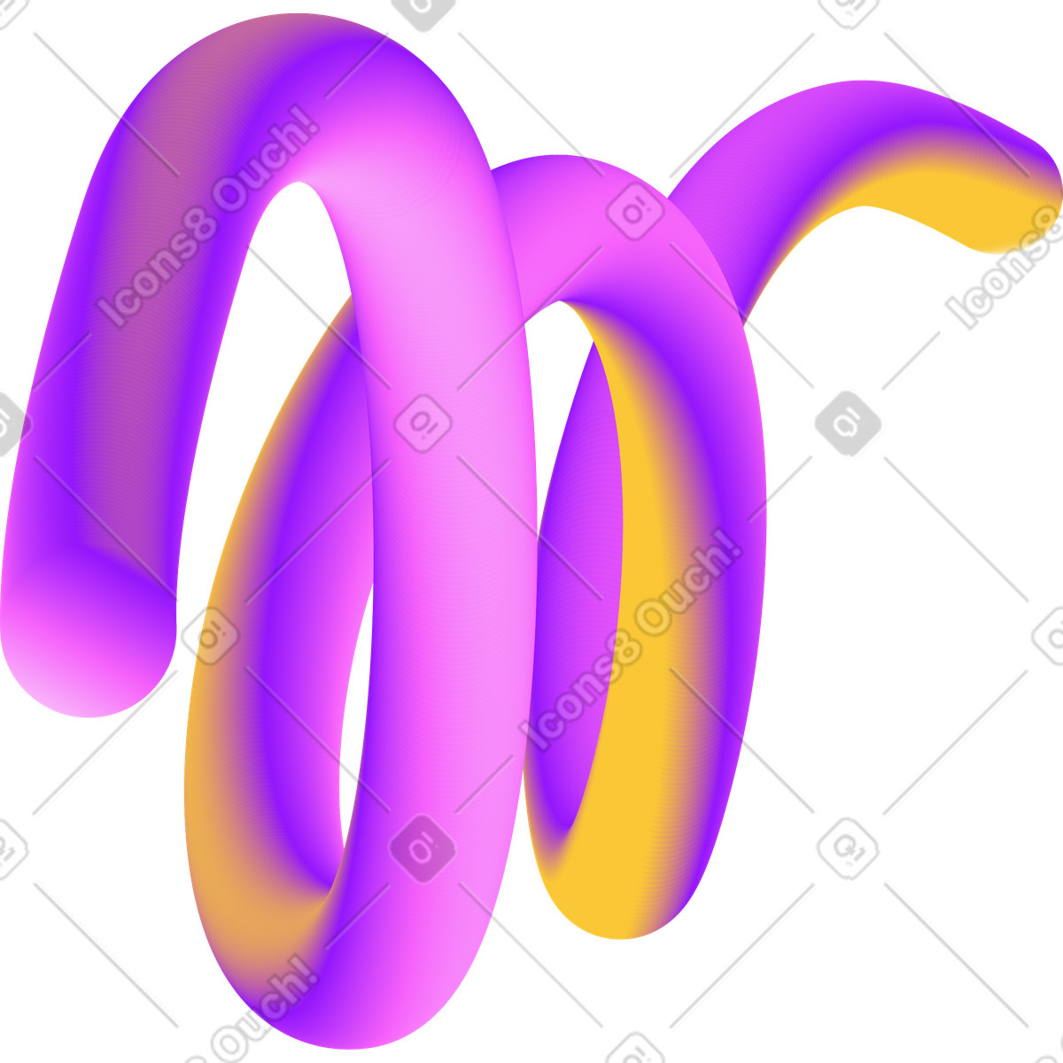 Purple curved shape illustration in Forms style download in PNG, SVG