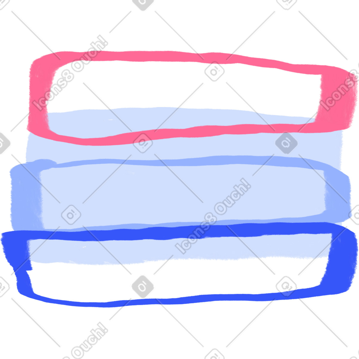 Stapel von gegenständen-Illustration im Quirky-Stil als Download in PNG, SVG