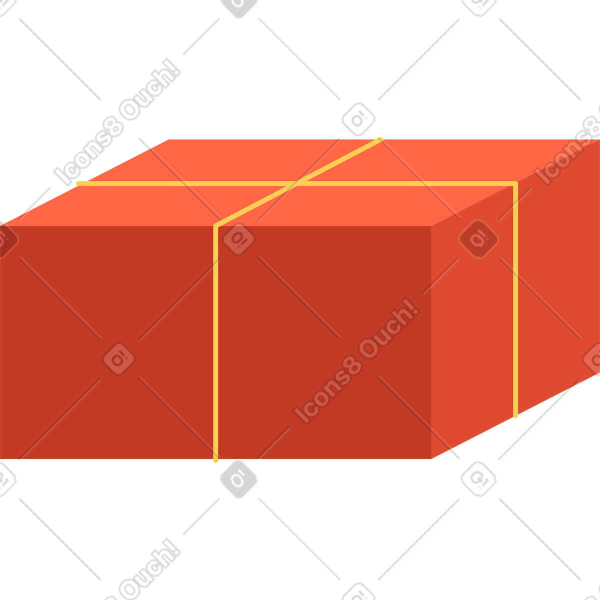 Ilustración Regalo rojo en estilo Social a descargar en PNG y SVG