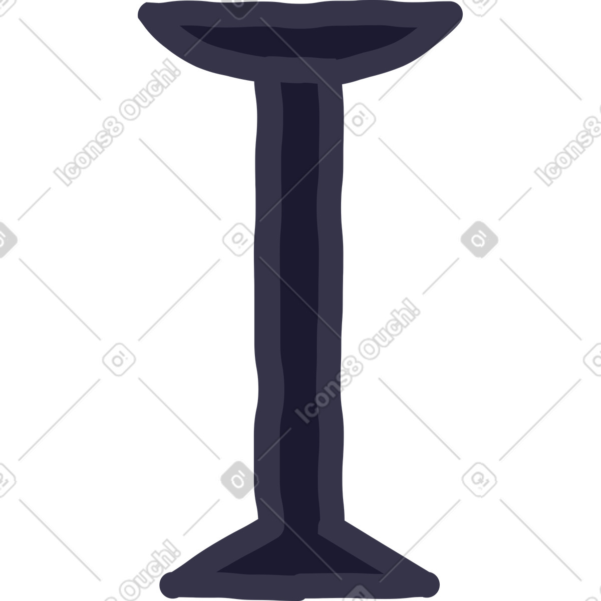 Ilustración Porta vela en estilo Stripy a descargar en PNG y SVG