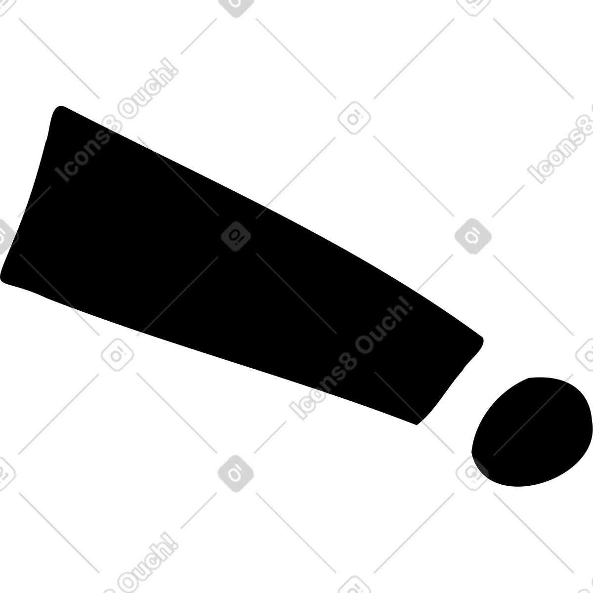 Illustration Point d'exclamation dans le style Journal à télécharger aux formats PNG, SVG