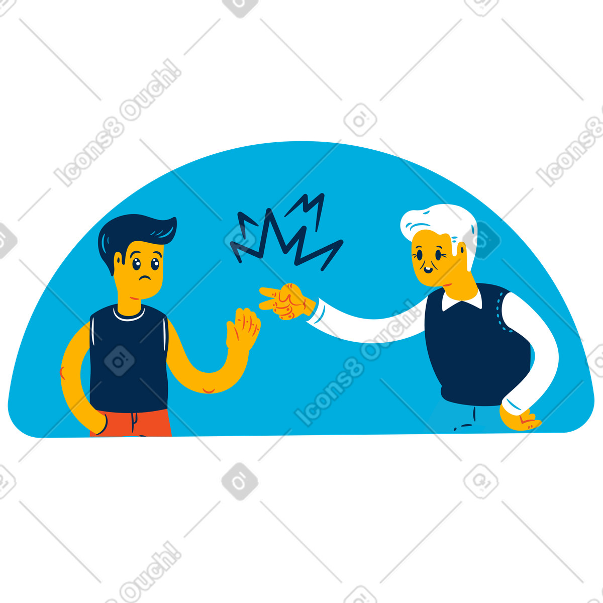 Illustration Pierre papier ciseaux dans le style Flame à télécharger aux formats PNG, SVG