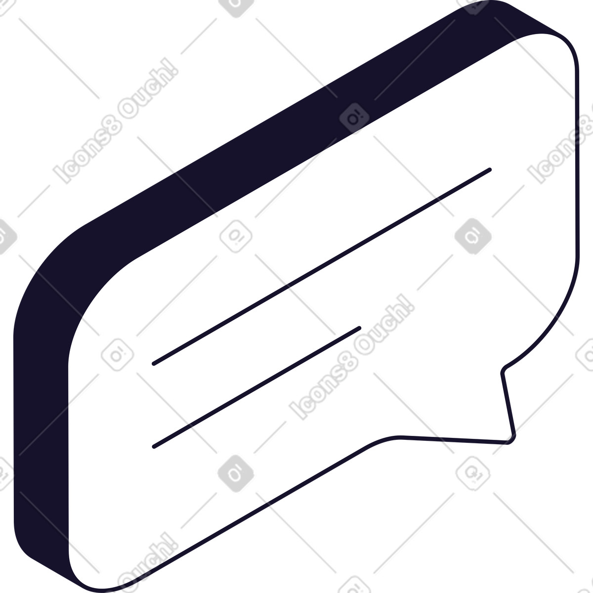 Text message bubble illustration in Node style download in PNG, SVG