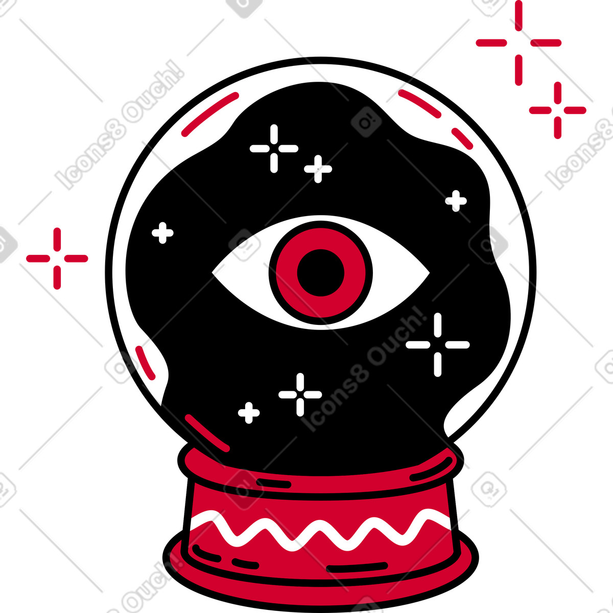 Illustration Balle magique dans le style Ruby à télécharger aux formats PNG, SVG