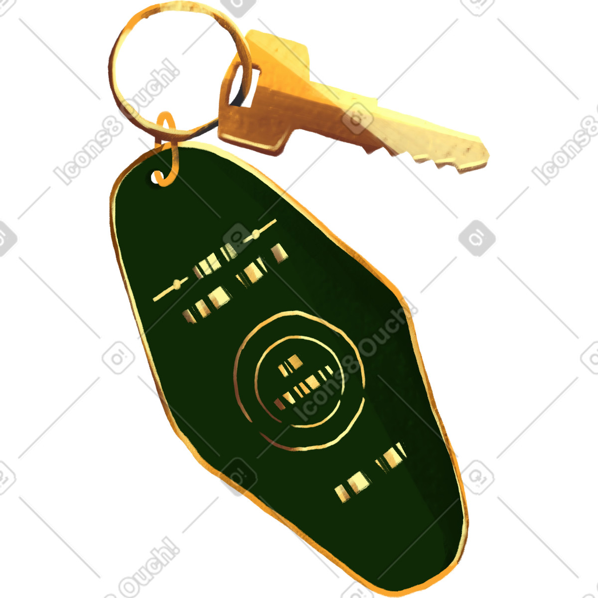 Sunday スタイルの Hotel room key のイラストをPNG、SVG形式でダウンロード