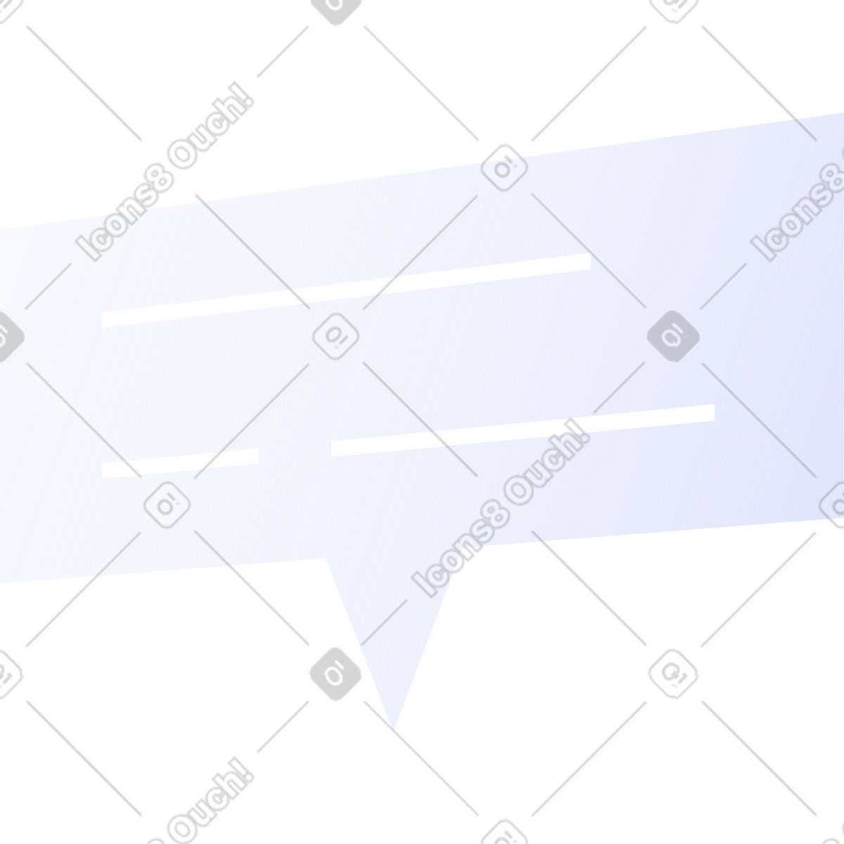 Speech bubble with text illustration in PNG, SVG