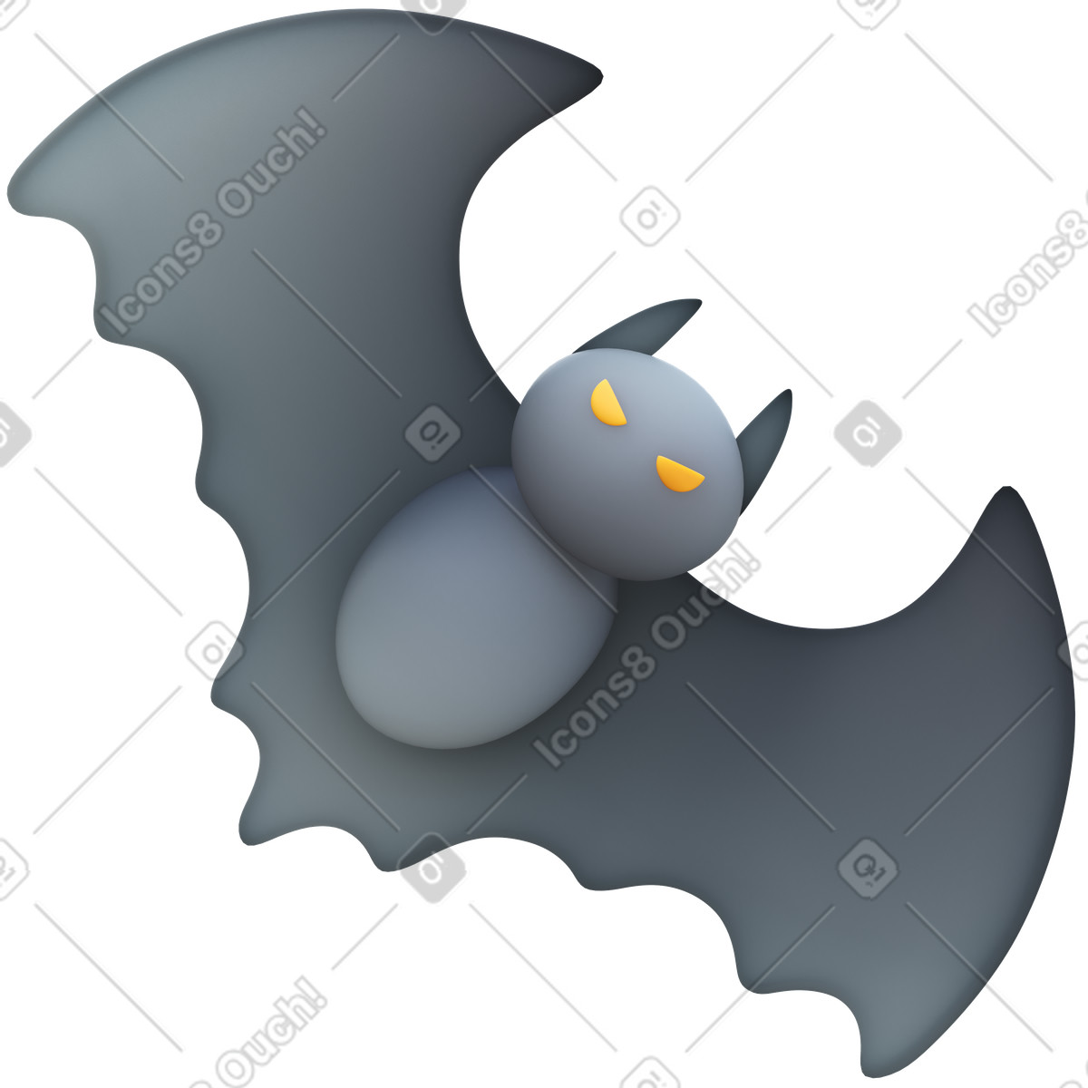 Pipistrello spaventoso illustrazione in stile 3D Fluency scarica in PNG, SVG