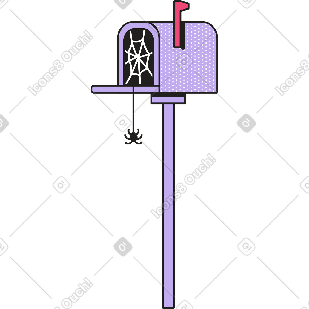 Mailbox illustration in Dazzle style download in PNG, SVG