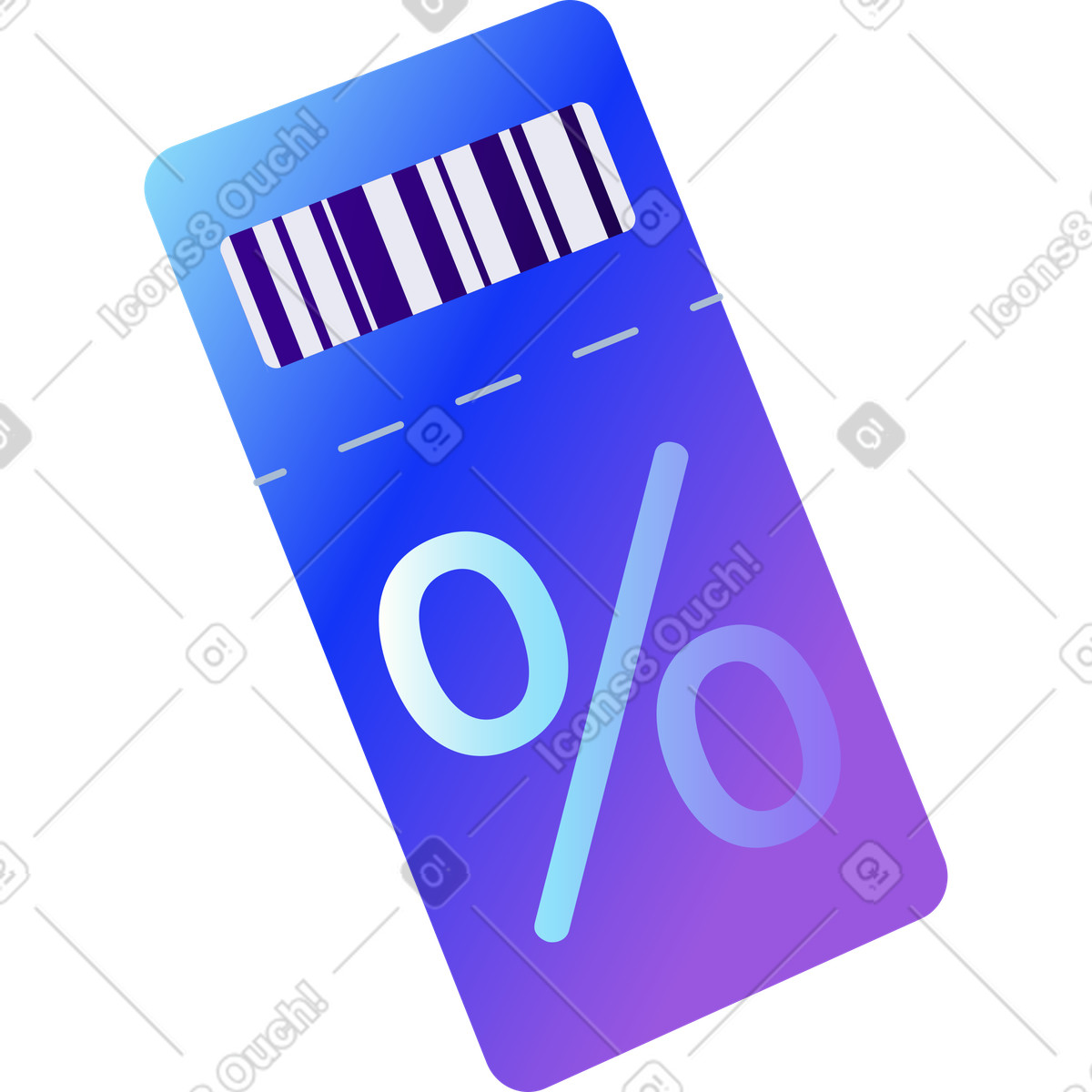 Ilustração de Cupom venda em no estilo Hi-tech para baixar em PNG, SVG