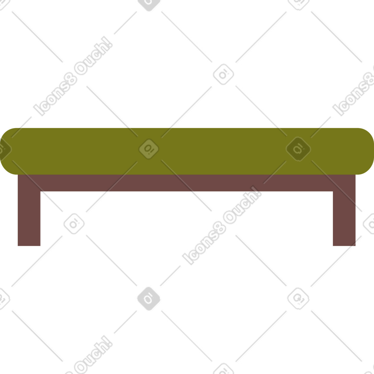 Ilustración Silla de banco en estilo Woof a descargar en PNG y SVG