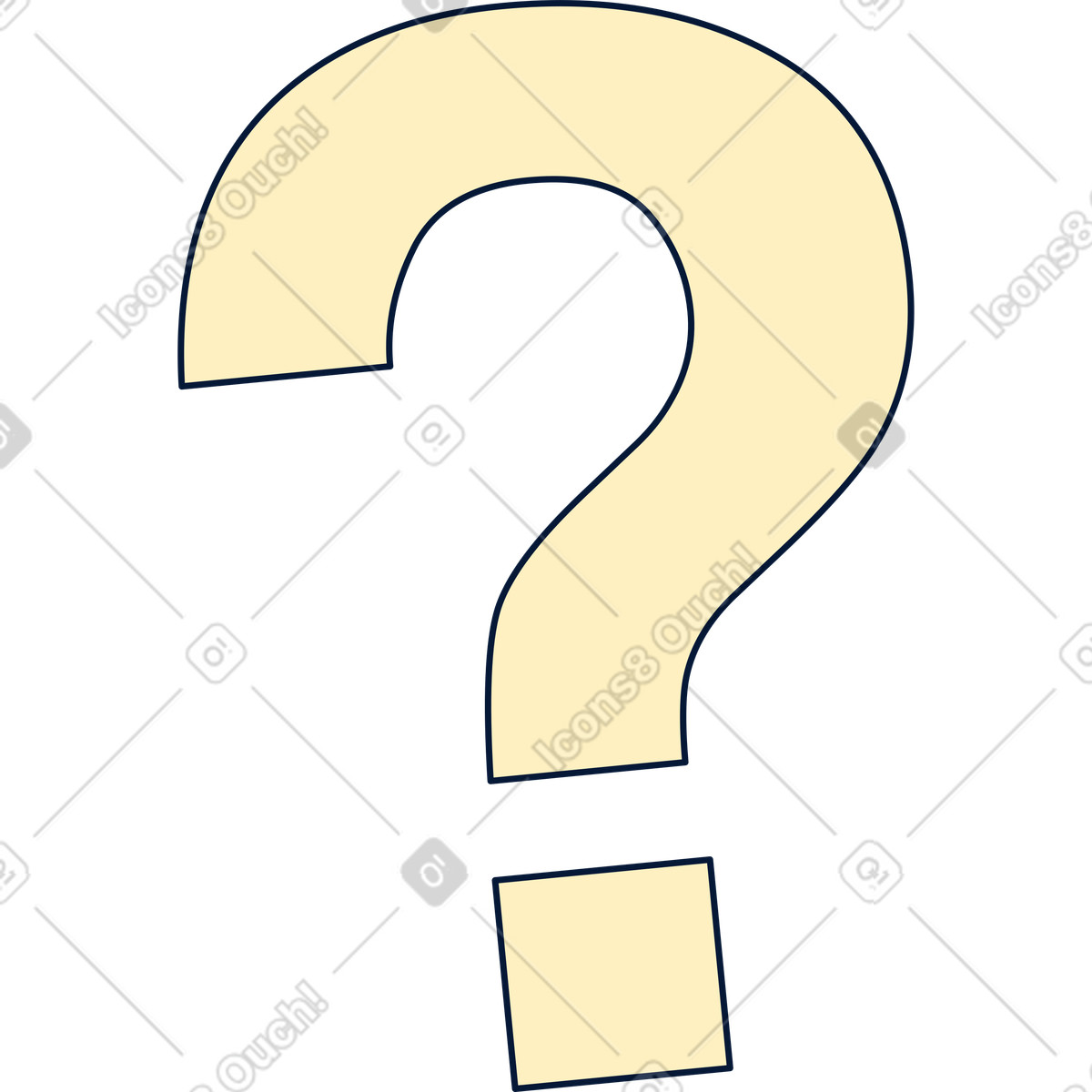 Illustration Point d'interrogation dans le style Neat à télécharger aux formats PNG, SVG