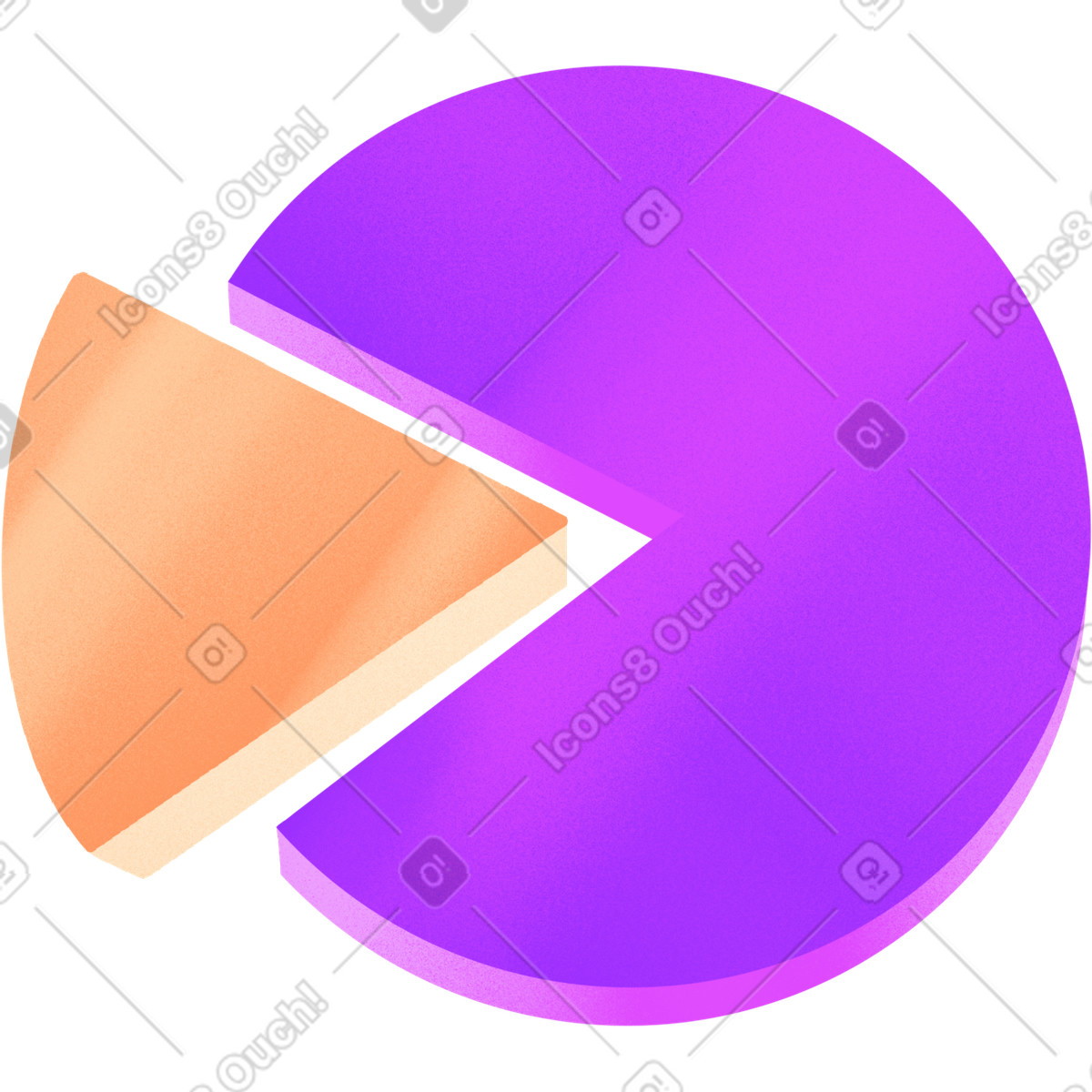 Иллюстрация Round purple chart в стиле Smart — скачать в форматах PNG, SVG