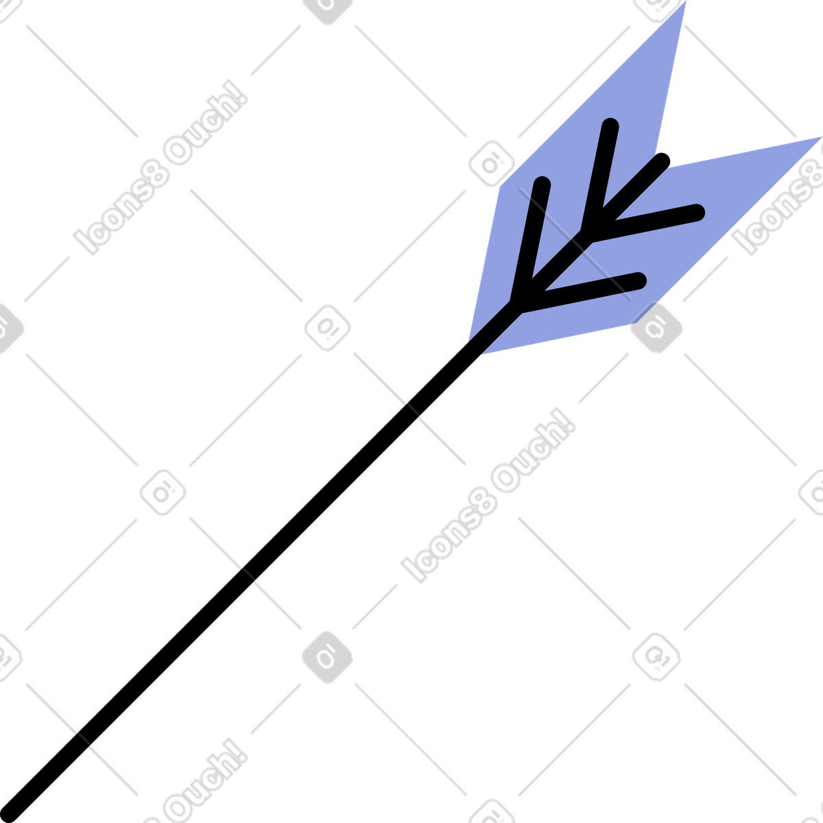 Ilustração de Flecha tiro com arco em no estilo Juicy para baixar em PNG, SVG
