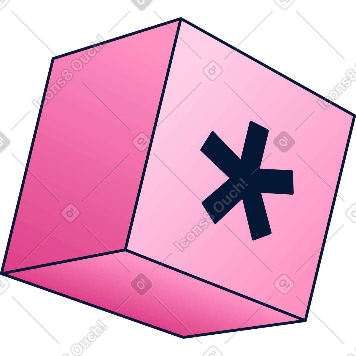 Illustration Cube de mot passe dans le style Neat à télécharger aux formats PNG, SVG