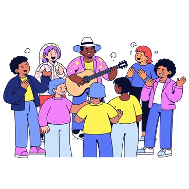 An audience applauding a street musician after a captivating performance