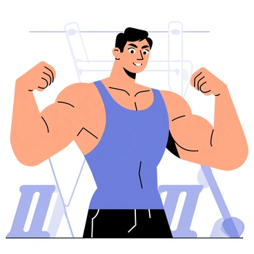 A bodybuilder striking a confident pose showcasing their muscular physique