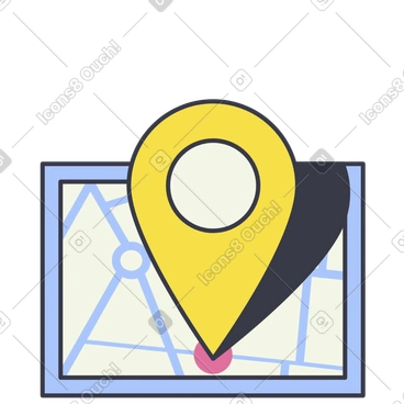 Location marker animated illustration in GIF, Lottie (JSON), AE