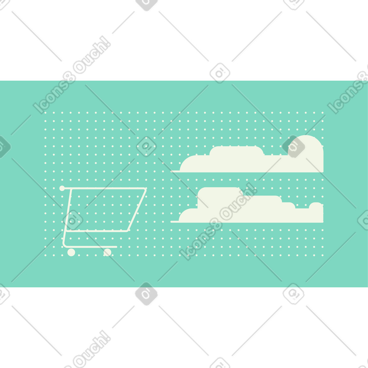 Lebensmittelmarkt-Illustration im Abstract-Stil als Download in PNG, SVG