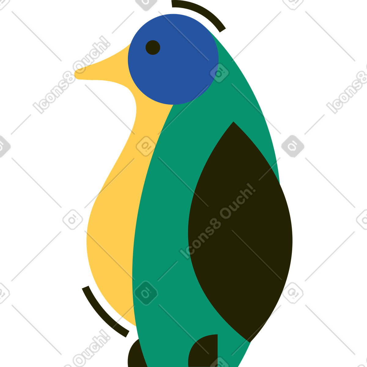 下载 Spot 风格的 企鹅 插画，支持 PNG、SVG 格式