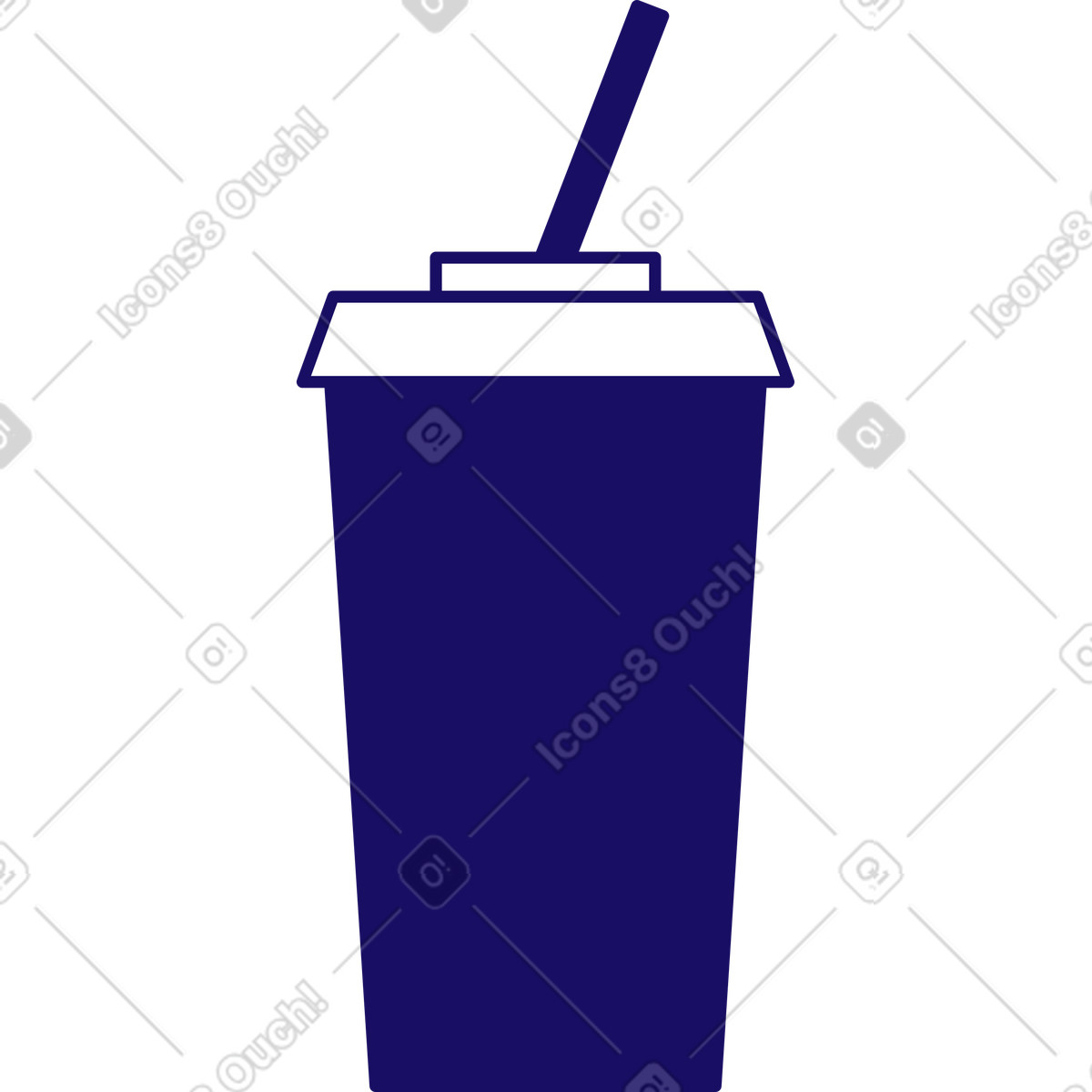 Ilustração de Beber com canudo em no estilo Bendy para baixar em PNG, SVG
