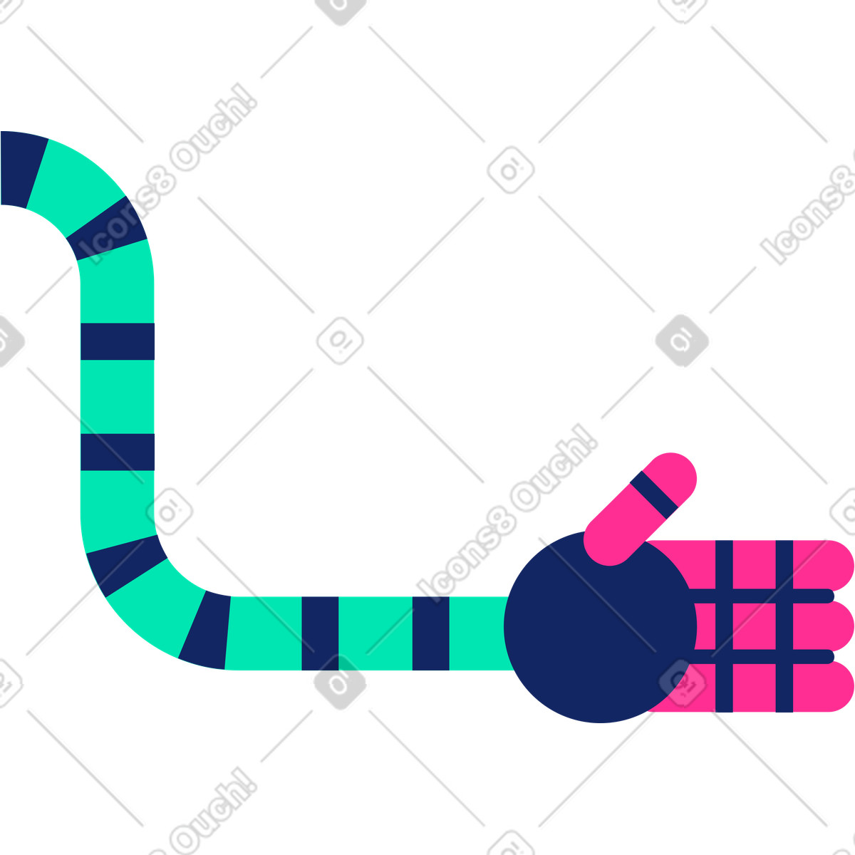 Ilustração de Mão robótica em no estilo Cyborg para baixar em PNG, SVG