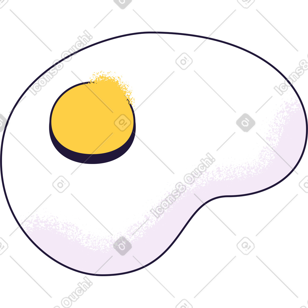 Ilustração de Ovos ensolarados em no estilo Conifer para baixar em PNG, SVG