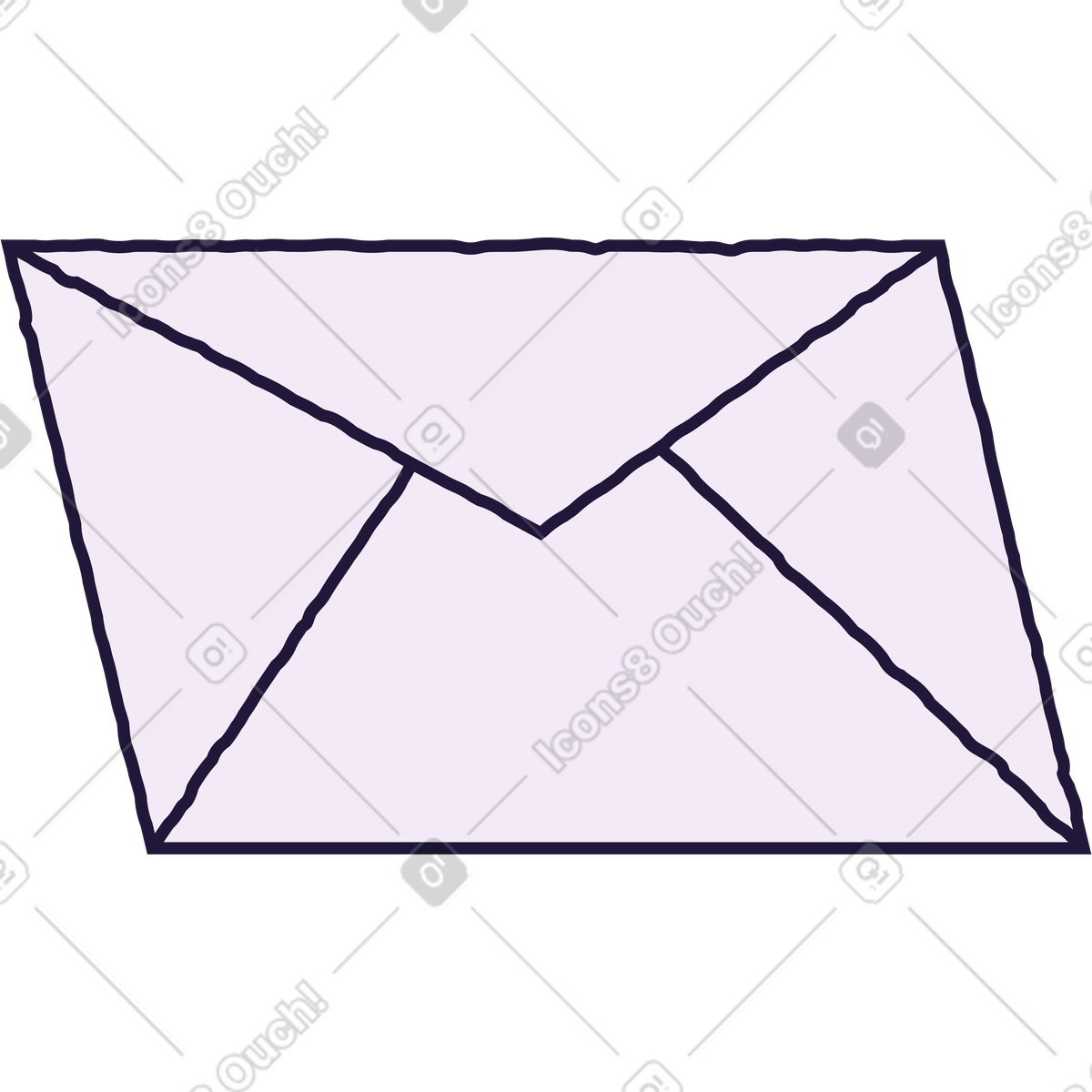 Briefumschlag-Illustration im Conifer-Stil als Download in PNG, SVG
