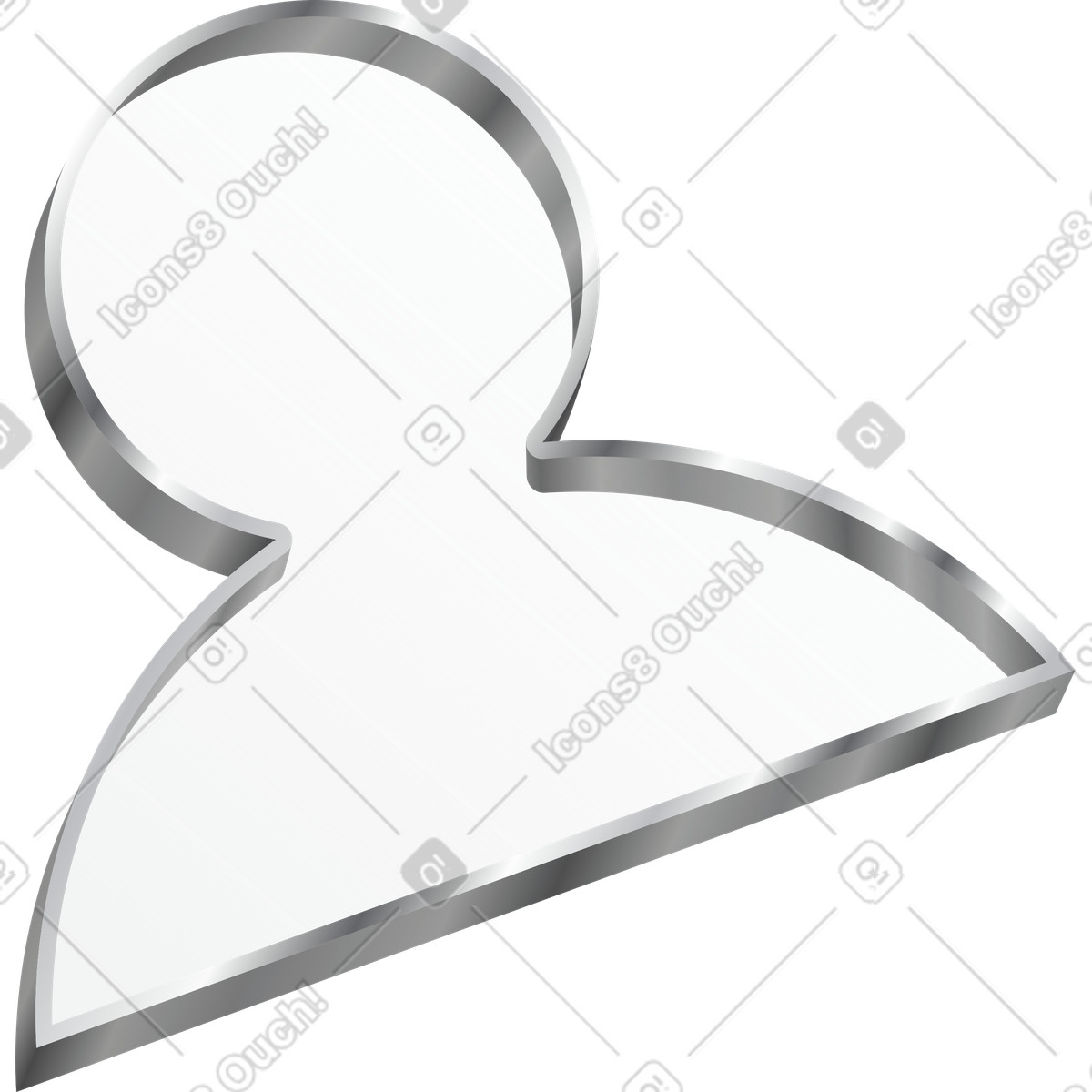 Avatar profile placeholder icon for user account picture template illustration in Token style download in PNG, SVG