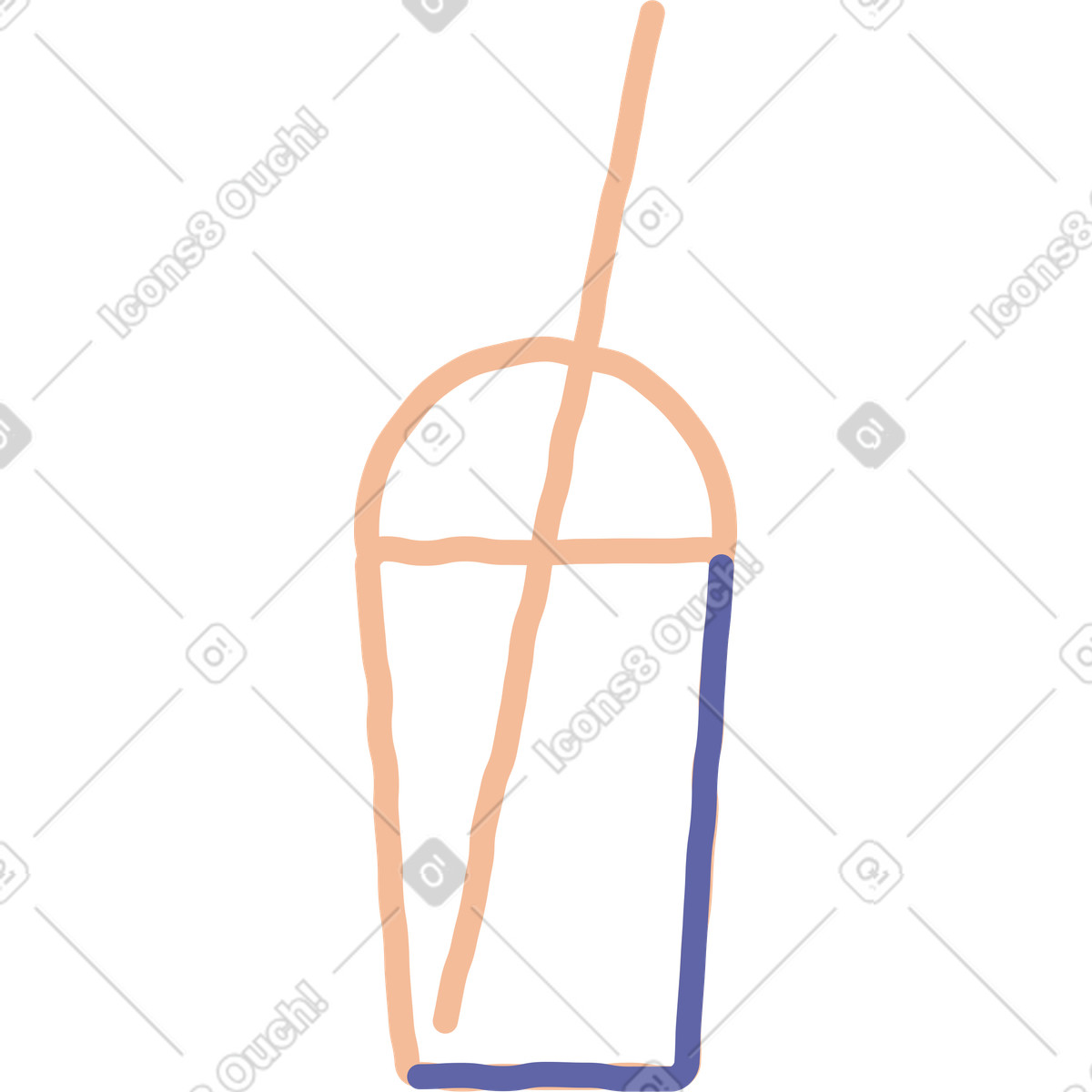 下载 Stripy 风格的 奶昔 插画，支持 PNG、SVG 格式
