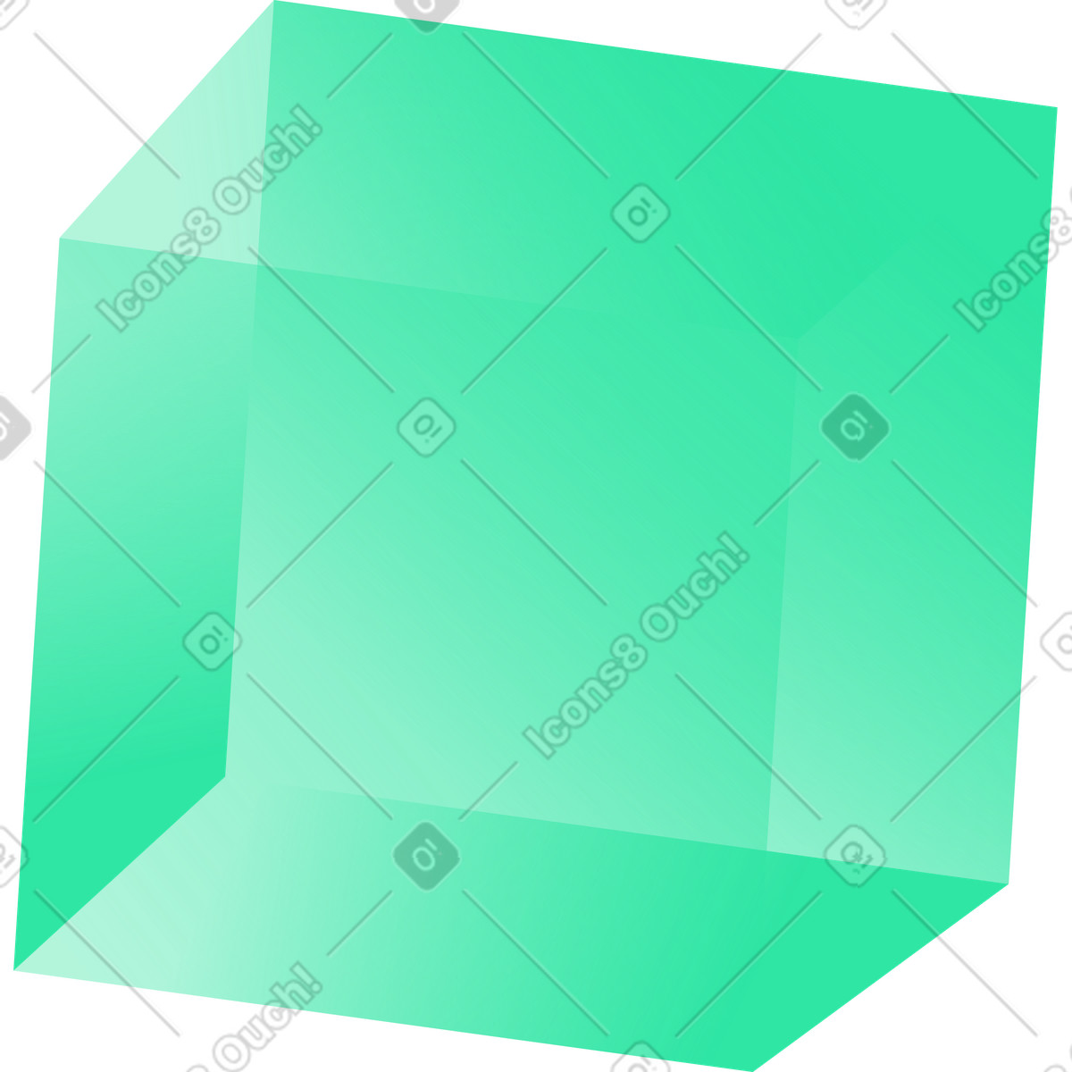 Cube illustration in PNG, SVG