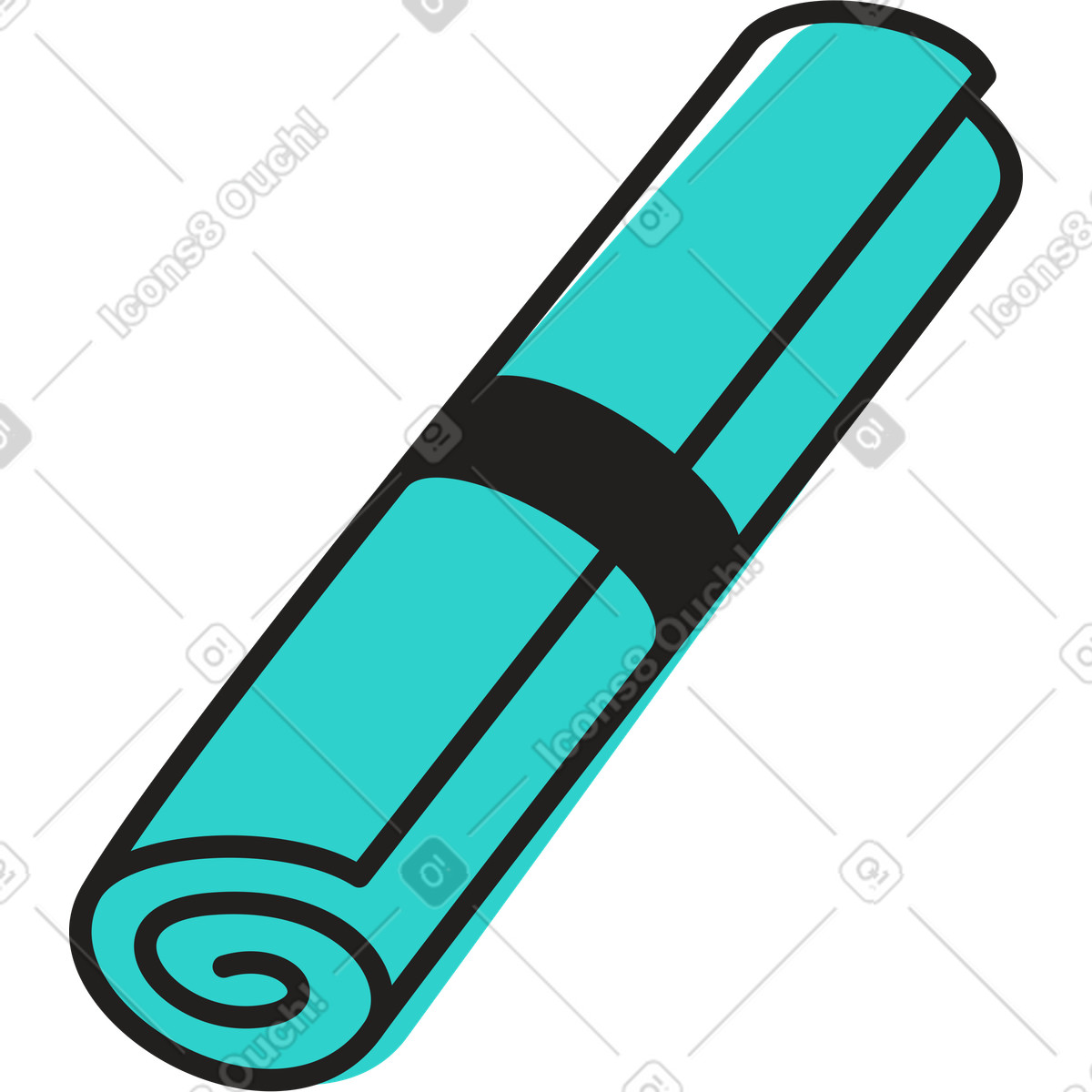 Illustration Tapis de yoga dans le style Little à télécharger aux formats PNG, SVG