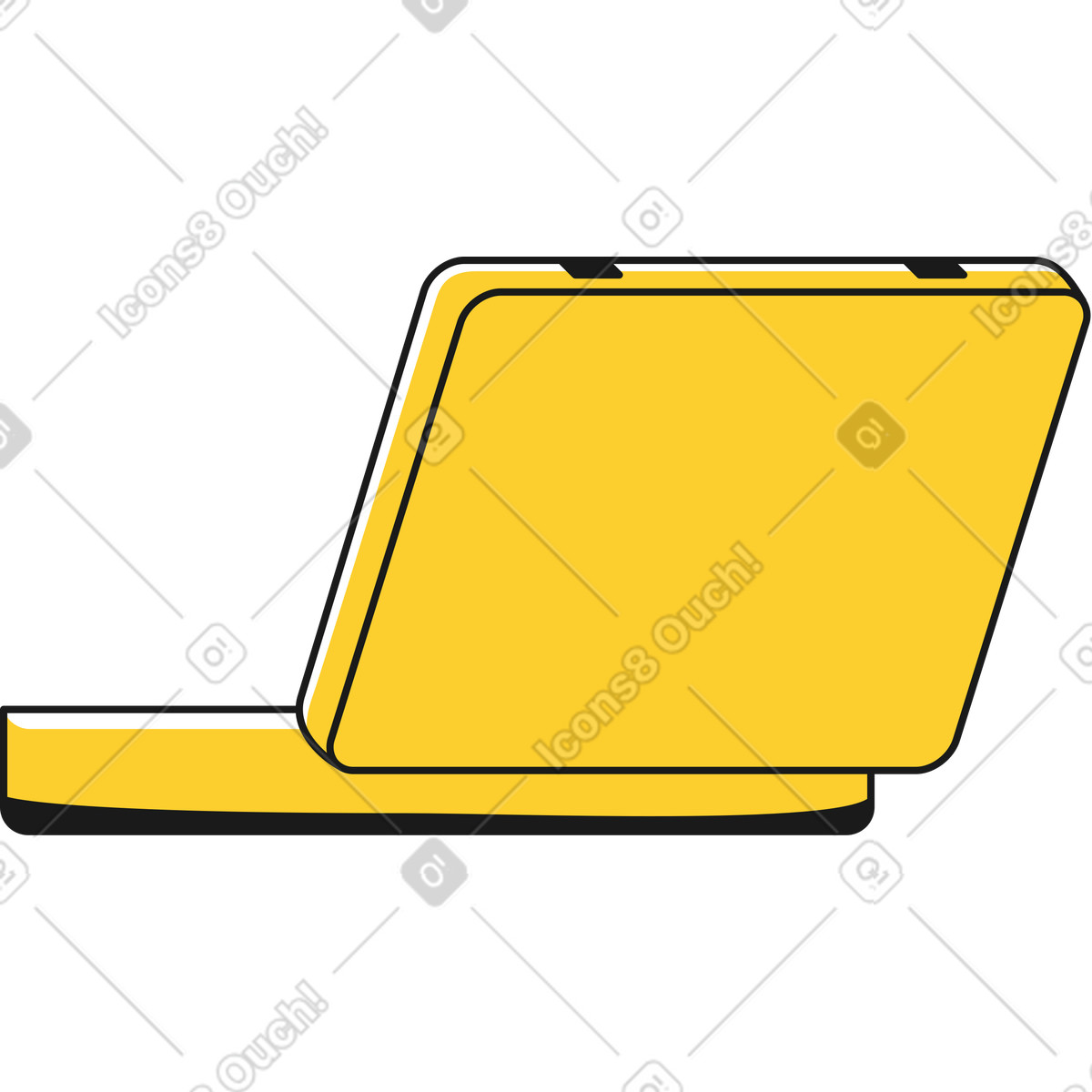 Briefcase illustration in Taxi style download in PNG, SVG