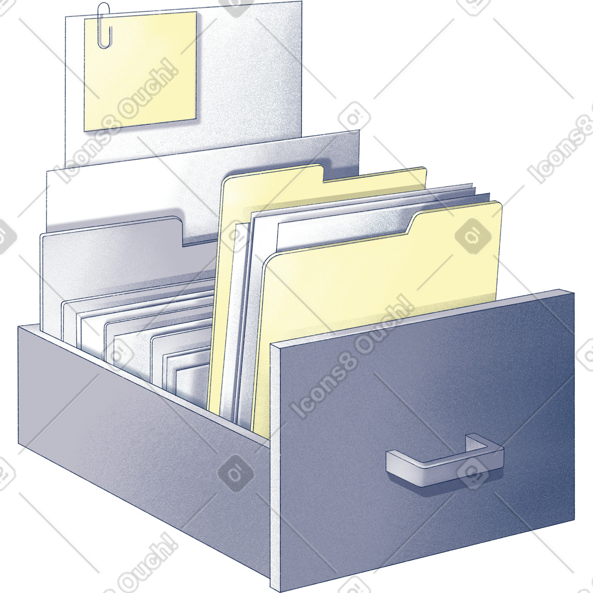 Ilustração de Box with documents em no estilo Haze para baixar em PNG, SVG