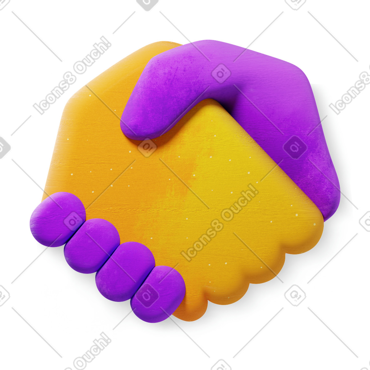 3D Microsoft Fluent illustration スタイルの Handshake のイラストをPNG、SVG形式でダウンロード