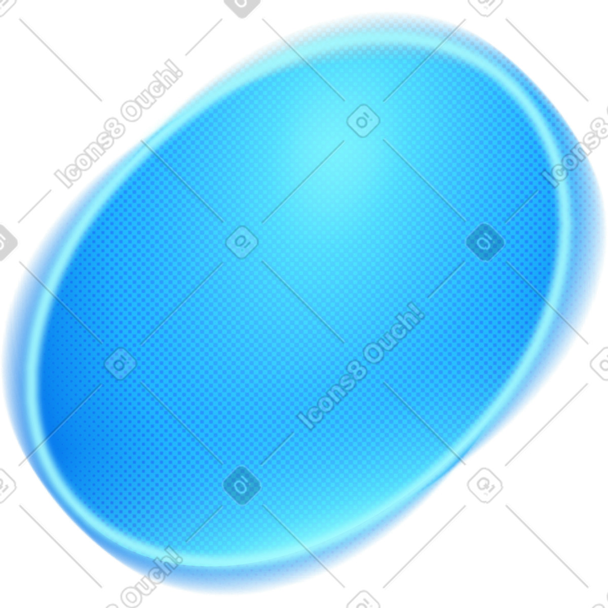 Fuzzy blue ellipse illustration in Burst style download in PNG, SVG