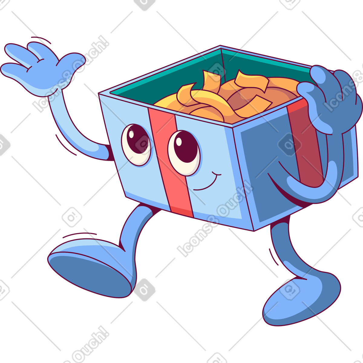 Ilustración Caja de regalo en estilo Handy a descargar en PNG y SVG