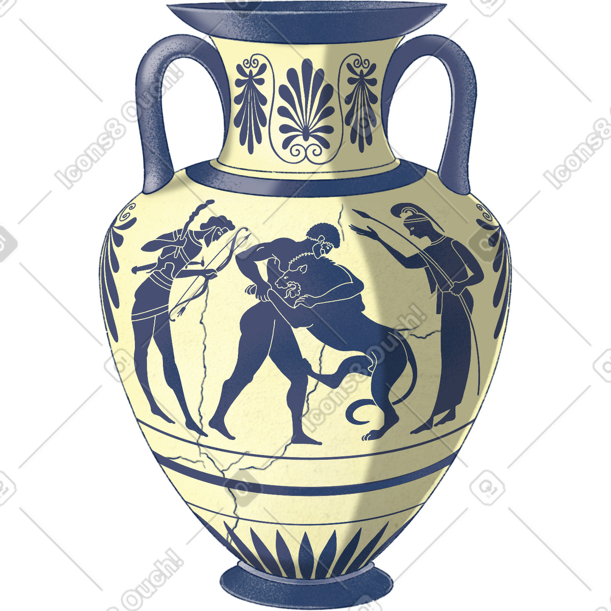 Ancient Greek vase illustration quality artifact clipart images and graphics