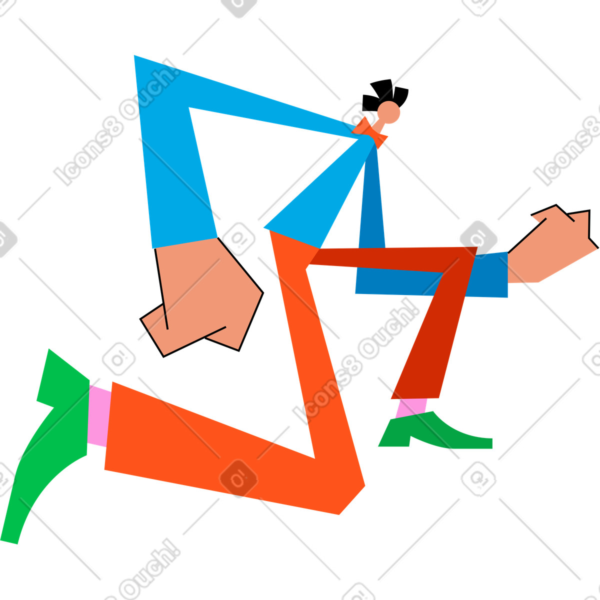 Ilustración Hombre sosteniendo algo en sus manos estilo Warp a descargar PNG y SVG