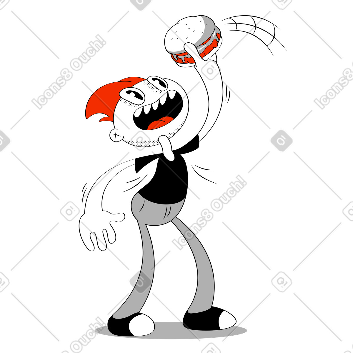 Illustration Heure de la collation dans le style Looney à télécharger aux formats PNG, SVG