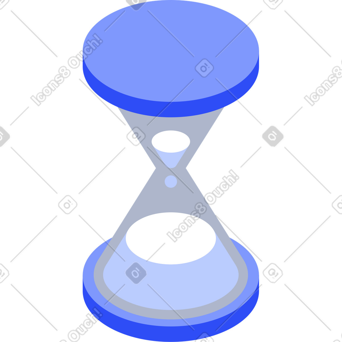 Ilustração de Waiting time hourglass for loading progress and patience em no estilo System para baixar em PNG, SVG