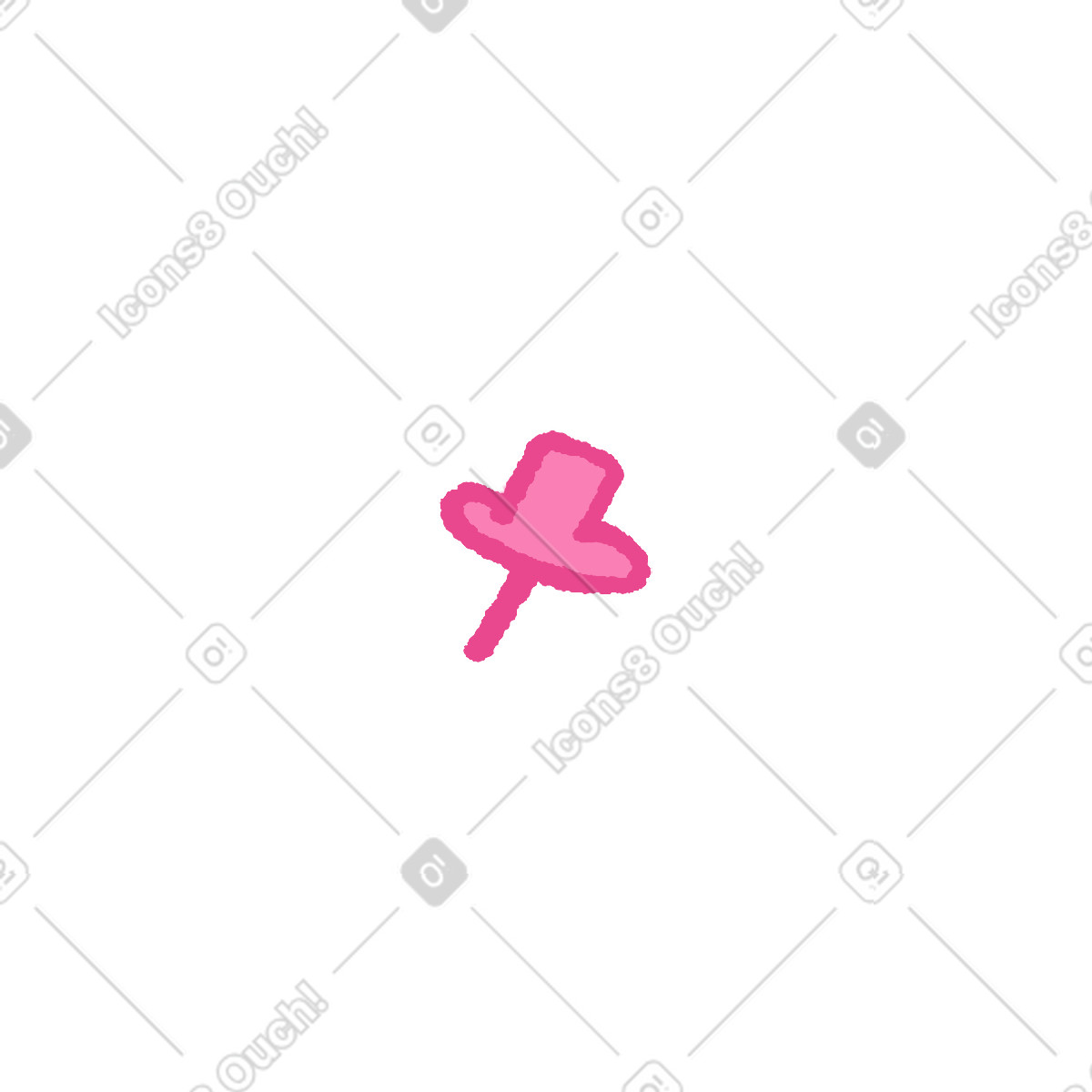 Ilustración Pink pin en estilo Hue a descargar en PNG y SVG