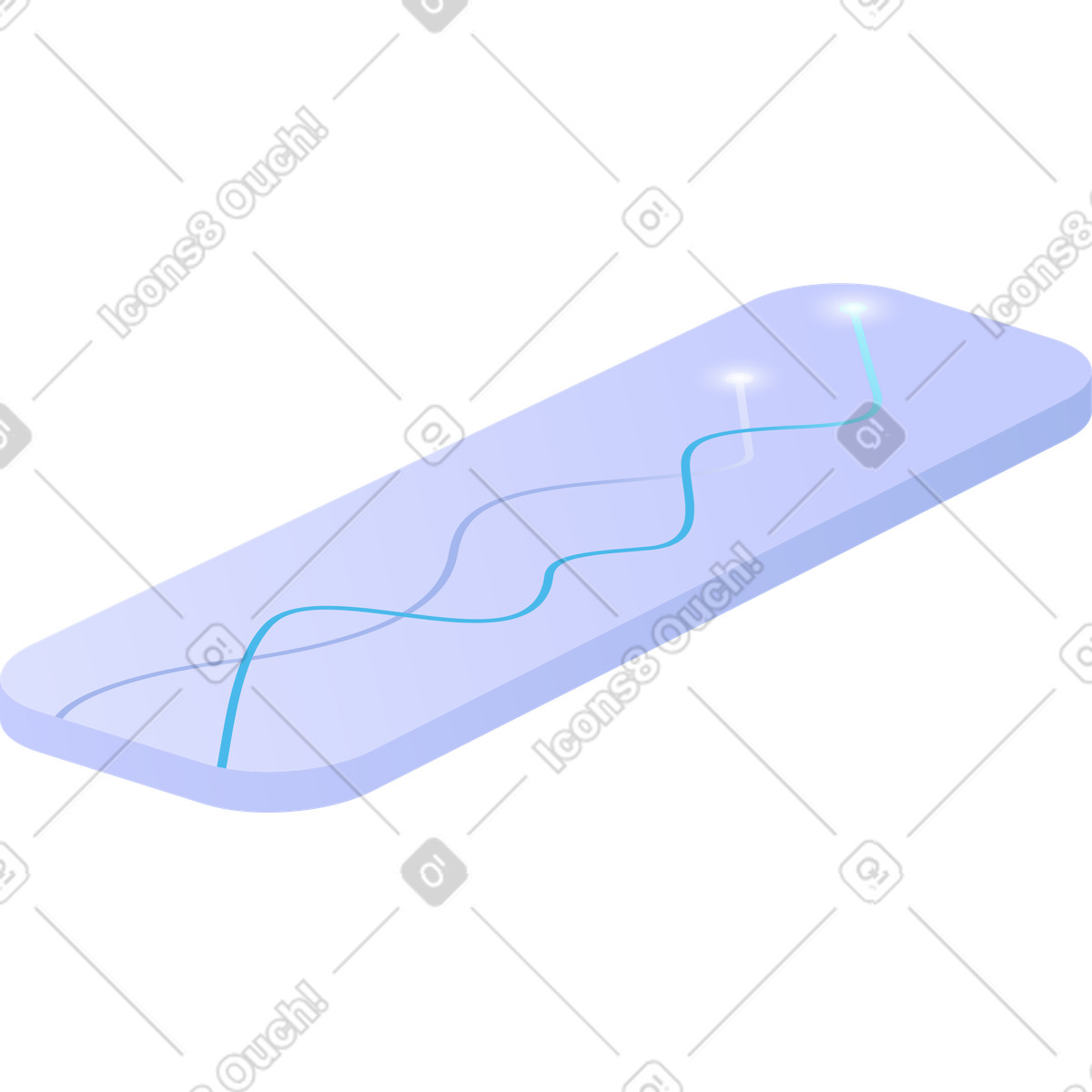 Frame with glowing graphs illustration in PNG, SVG