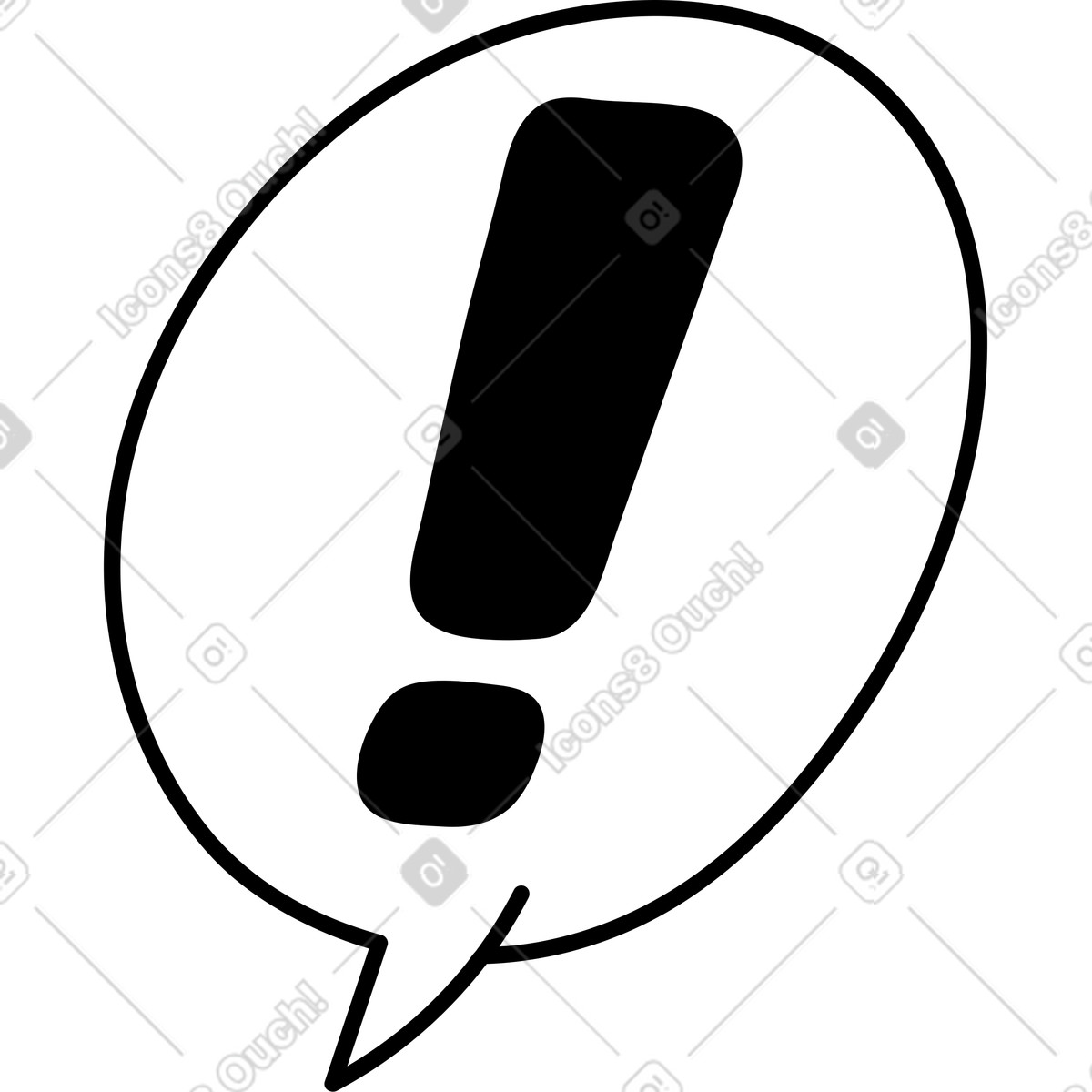 Punto esclamativo nel fumetto illustrazione in stile Jelly scarica in PNG, SVG