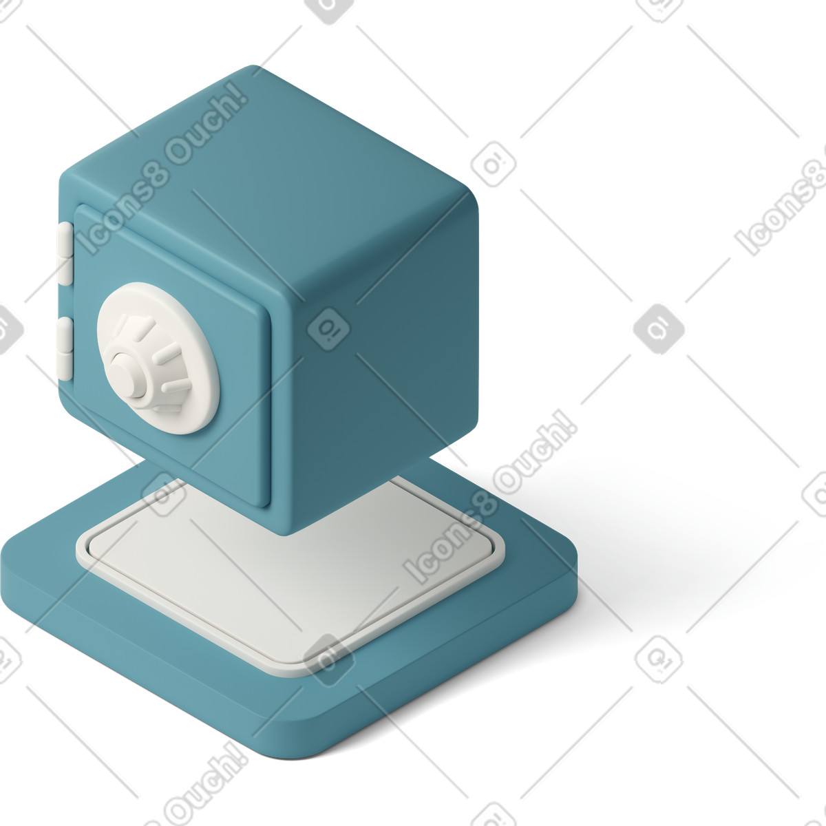 Ilustração animada de Safe blue em no estilo 3D Casual life para baixar em GIF, Lottie (JSON), AE