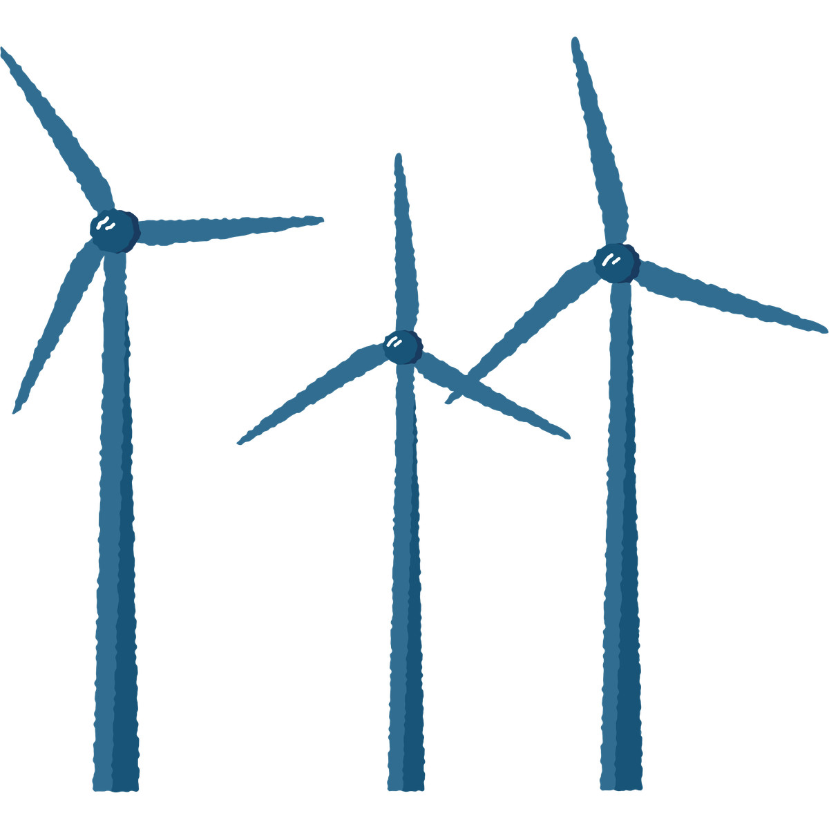 Wind turbines-Illustration im Cherry-Stil als Download in PNG, SVG