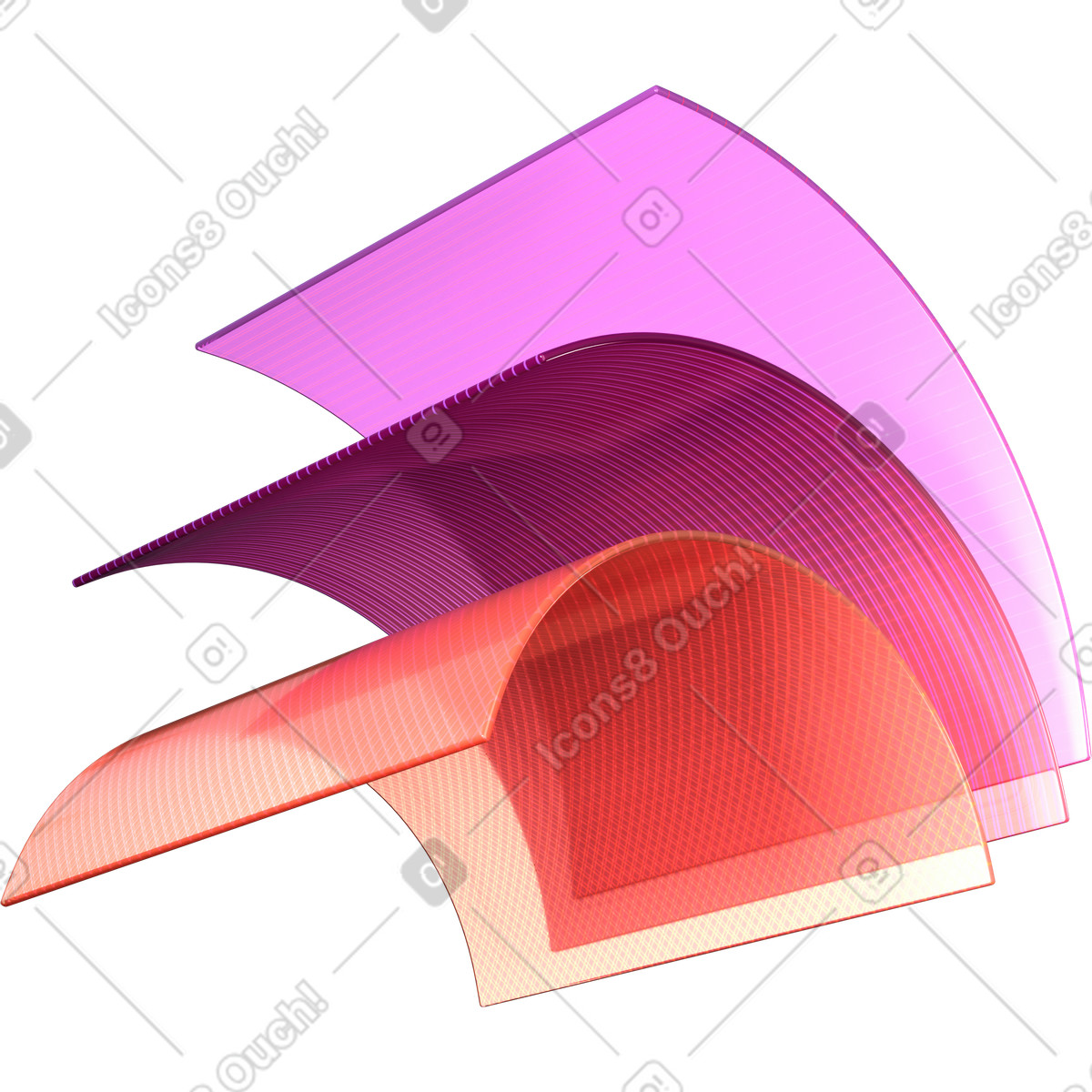 Ilustração de Cartões plásticos luminosos dobrados em no estilo 3D Glassy para baixar em PNG, SVG