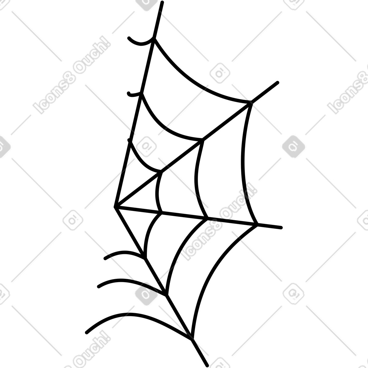 Ragnatela illustrazione in stile Surr scarica in PNG, SVG