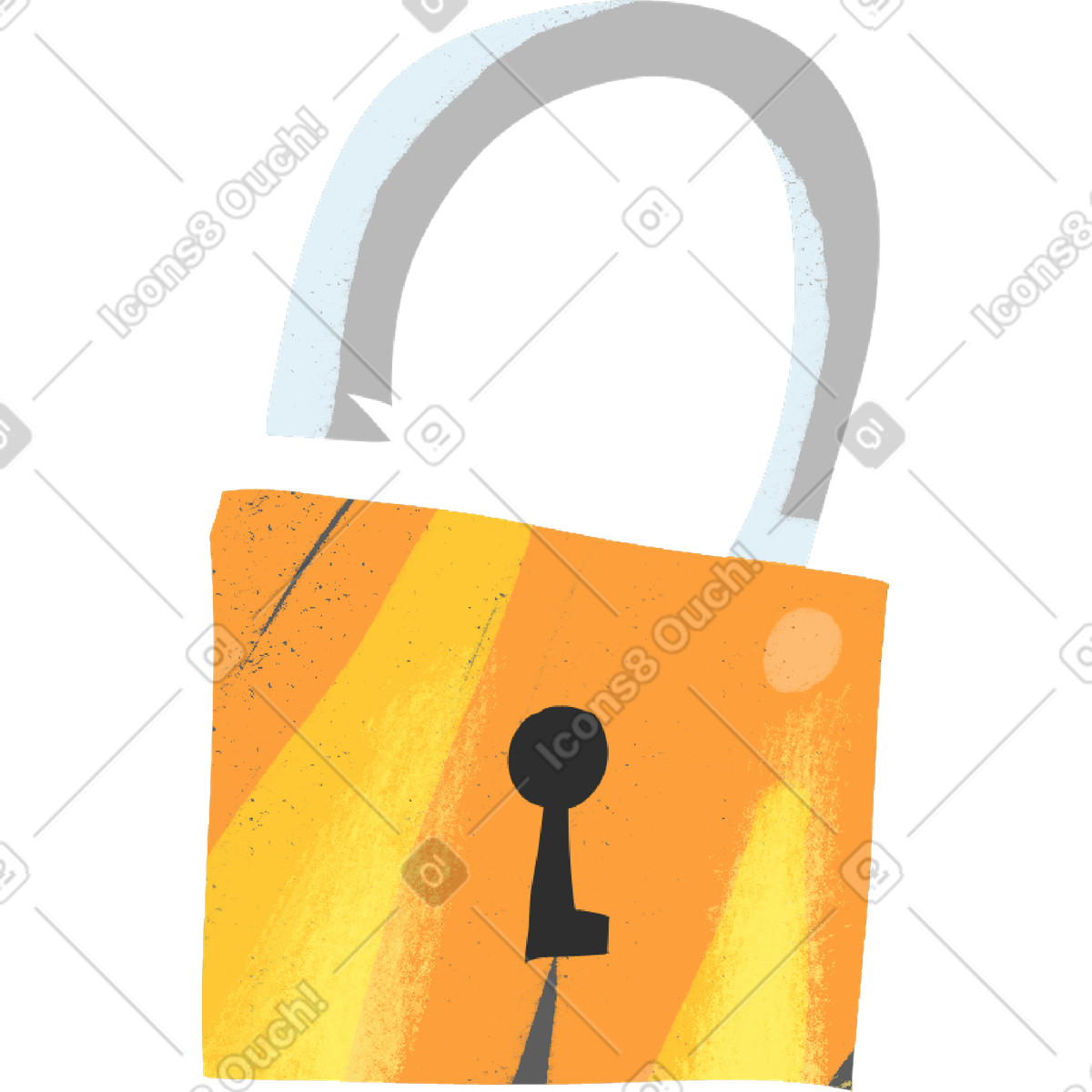 Ilustração de Bloqueio desbloqueado em no estilo Fabulous para baixar em PNG, SVG