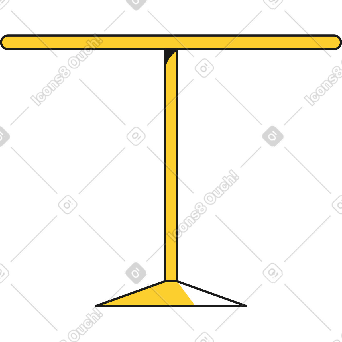 Ilustração de Mesa amarela em no estilo Taxi para baixar em PNG, SVG