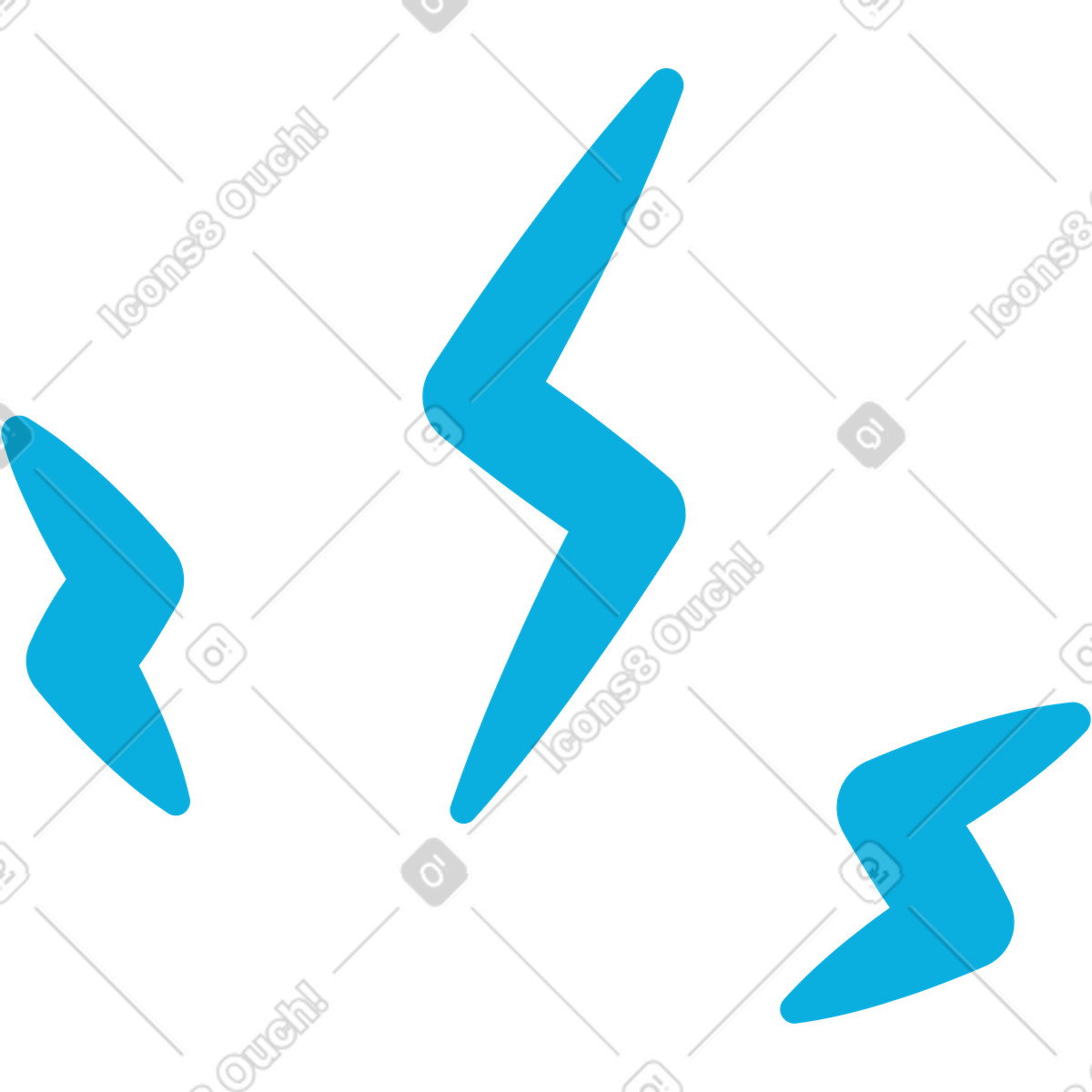 Decoration lightning spark illustration in Flame style download in PNG, SVG
